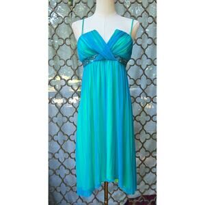 City Triangles Vtg Y2K Fairy Beaded Babydoll Semi-sheer Mesh Mini Dress S Hoco